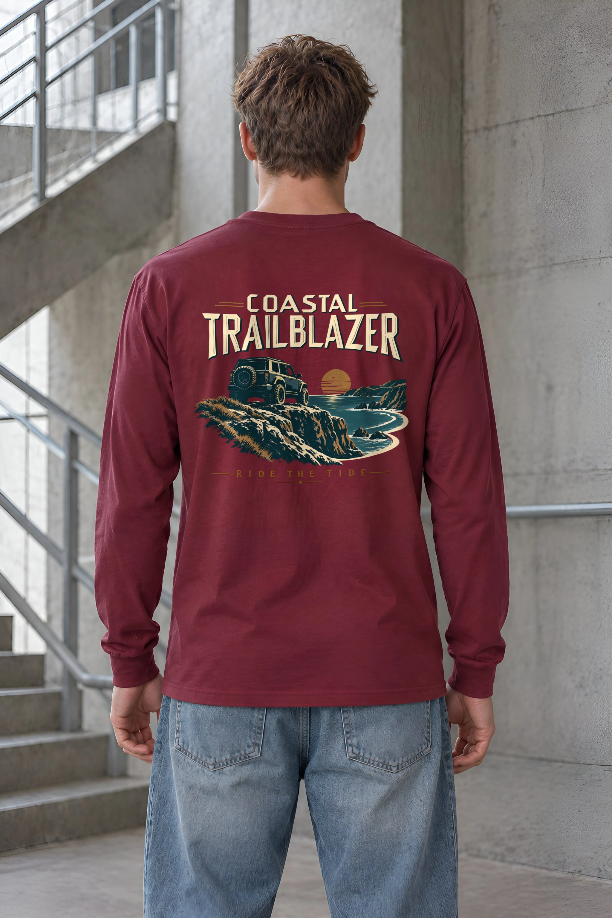 "Coastal Trailblazer" Unisex Longsleeve T-shirt