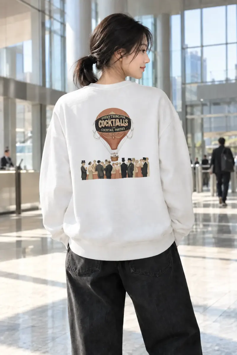 “Cocktail Party Balloon” Heavy Blend Unisex Crewneck Sweatshirt | Gildan 18000
