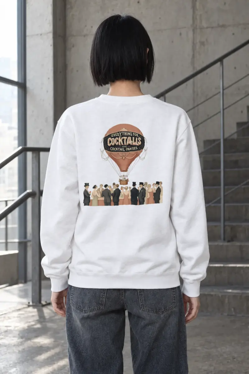 "Cocktail Party Balloon" Heavy Blend Unisex Crewneck Sweatshirt | Gildan 18000