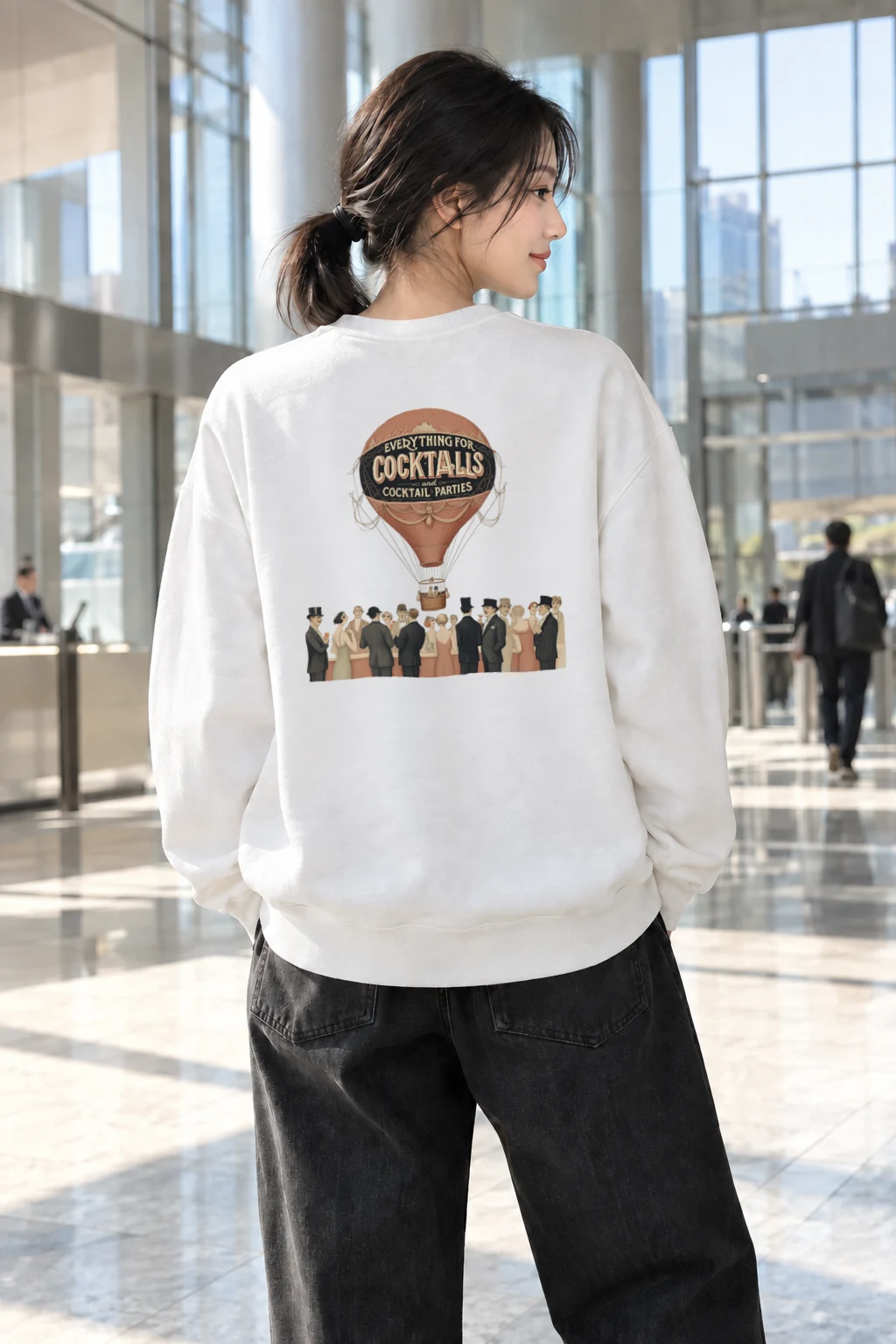 "Cocktail Party Balloon" Heavy Blend Unisex Crewneck Sweatshirt | Gildan 18000