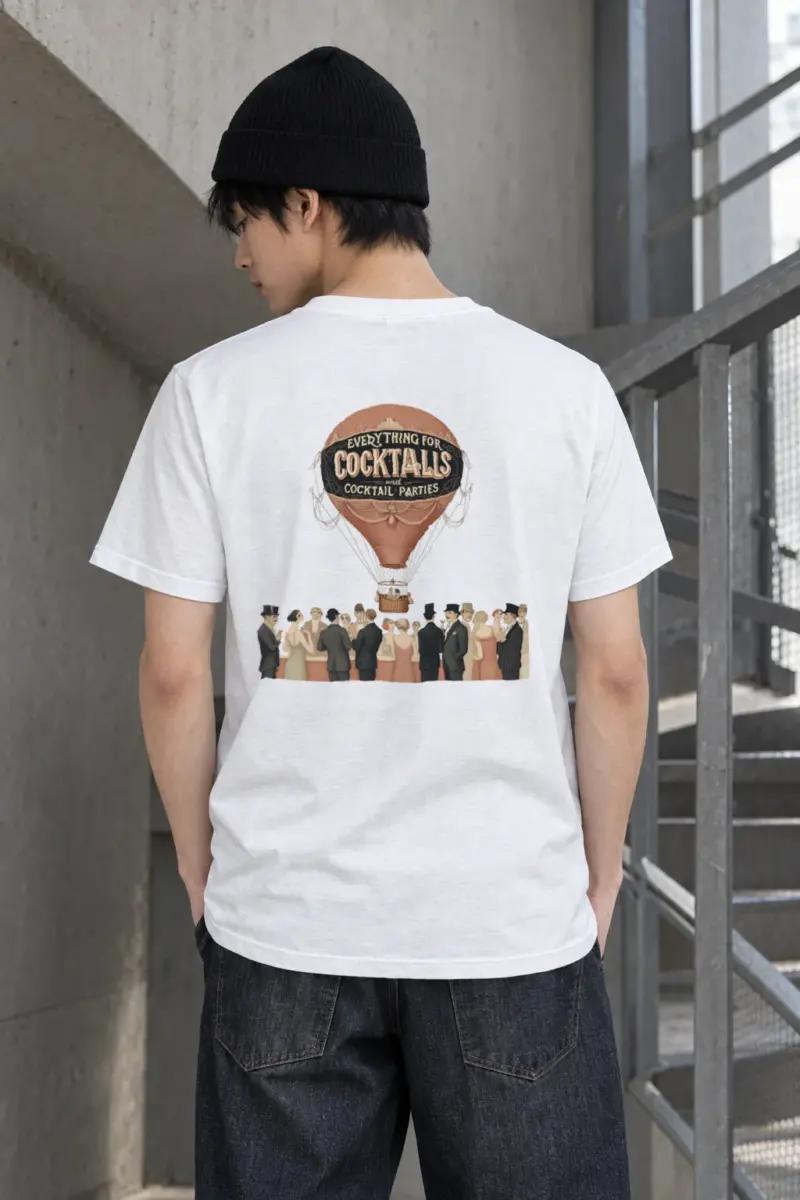 "Cocktail Party Balloon" Heavyweight Unisex Crewneck T-shirt | Gildan 5000