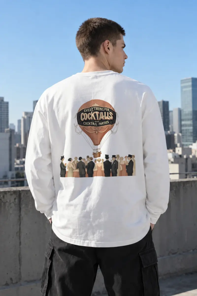 “Cocktail Party Balloon” Unisex Longsleeve T-shirt | Gildan 2400