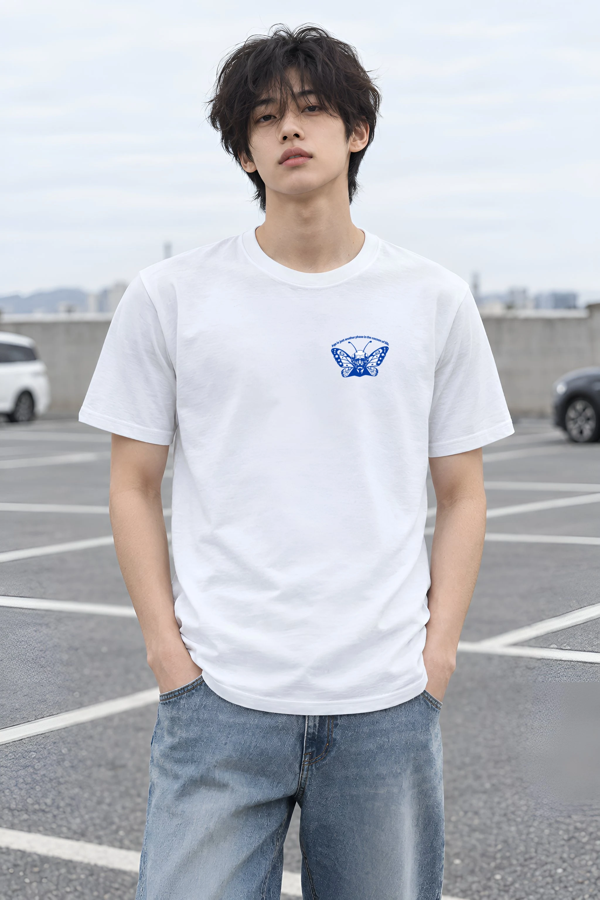 "Cocoon Of Life" Heavyweight Unisex Crewneck T-shirt