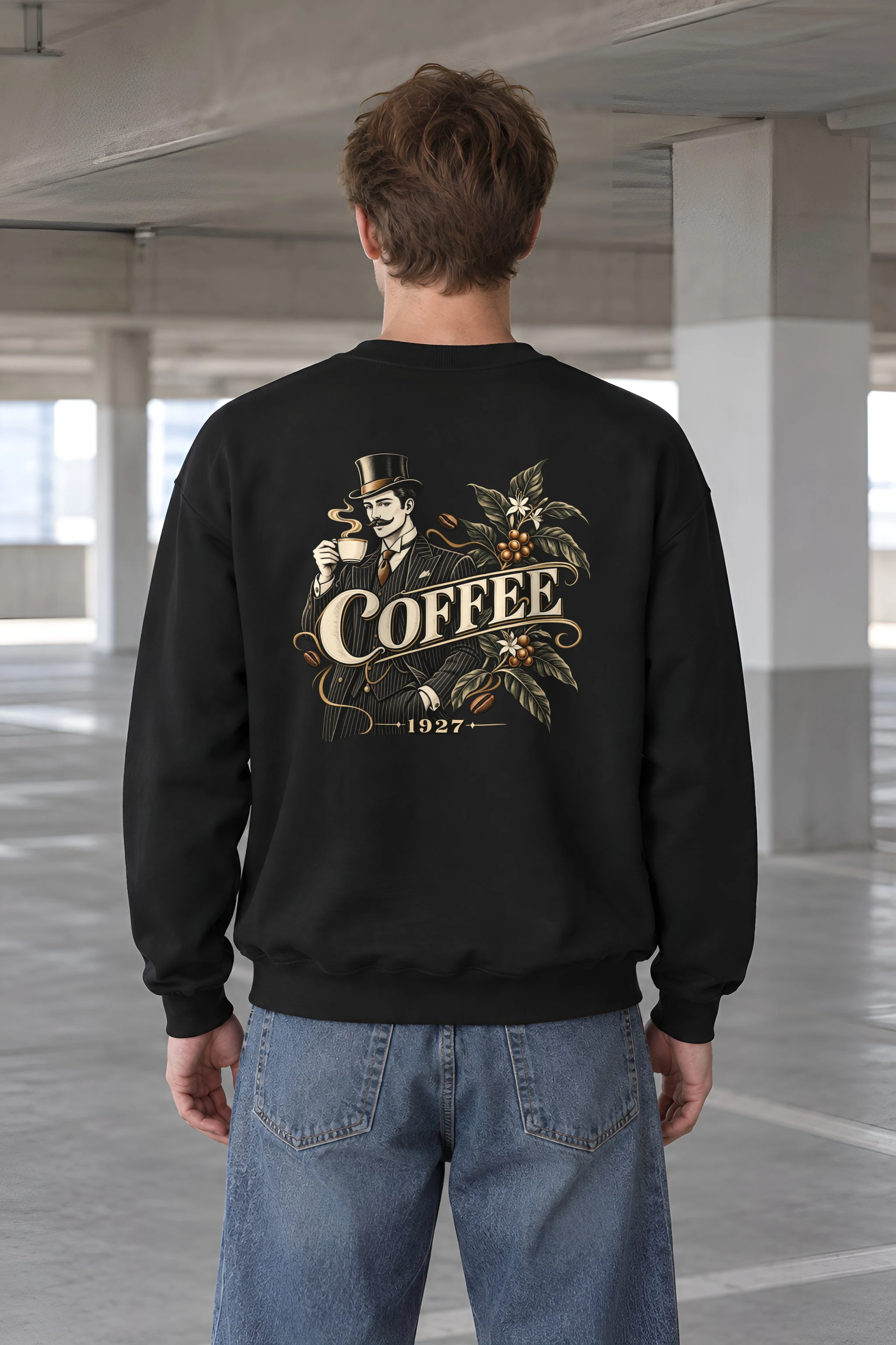 "Coffee 1927" Heavy Blend Unisex Crewneck Sweatshirt