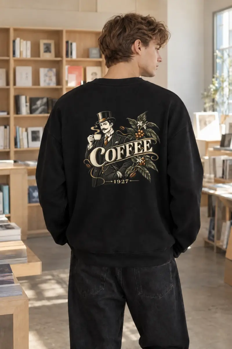 "Coffee 1927" Heavy Blend Unisex Crewneck Sweatshirt | Gildan 18000