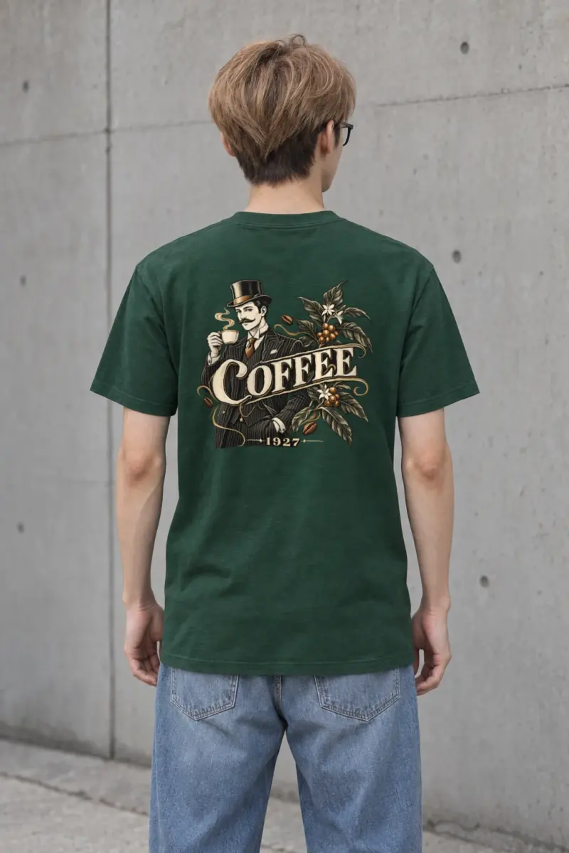 "Coffee 1927" Heavyweight Unisex Crewneck T-shirt