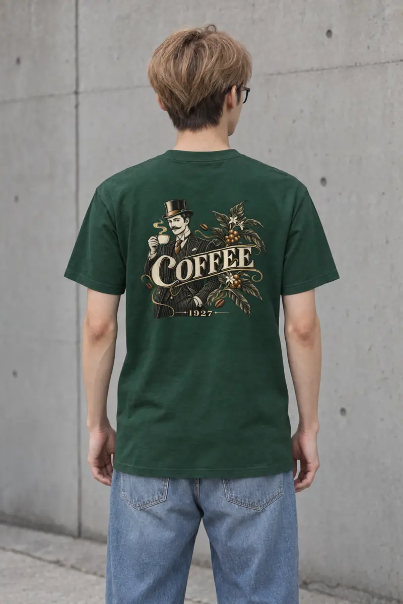 "Coffee 1927" Heavyweight Unisex Crewneck T-shirt