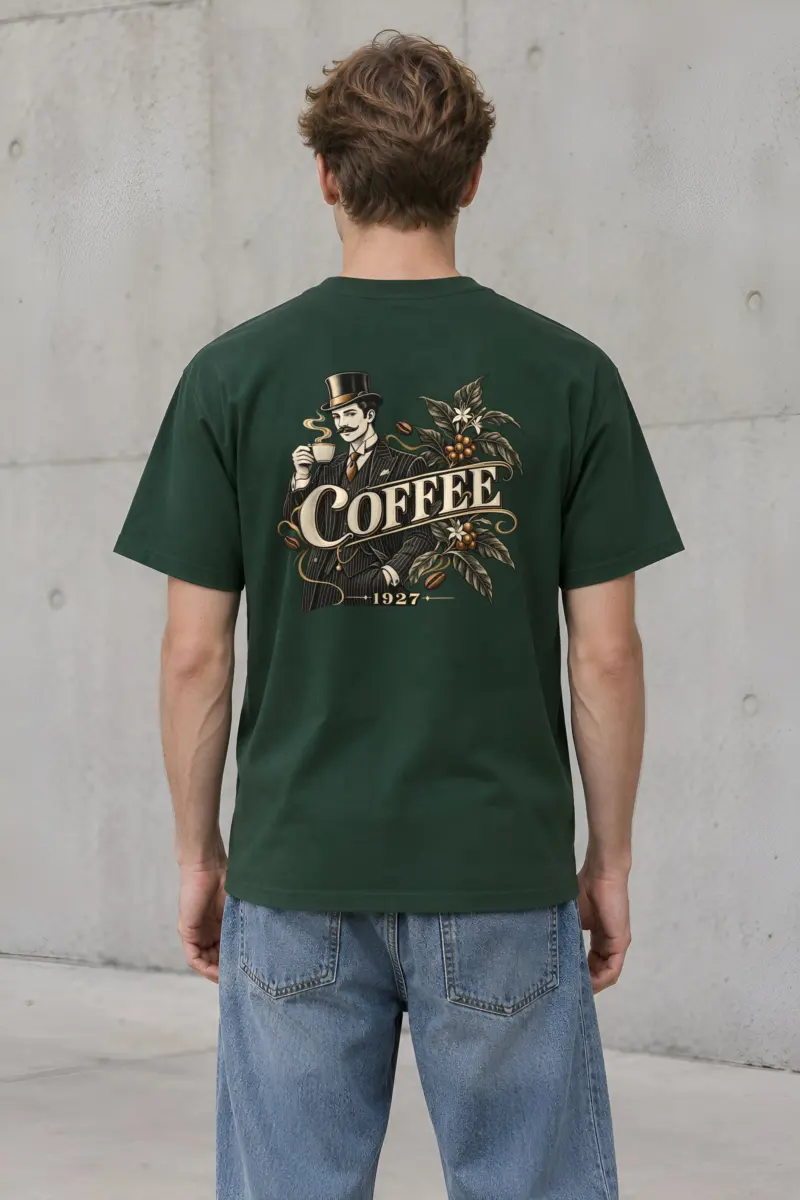 "Coffee 1927" Heavyweight Unisex Crewneck T-shirt