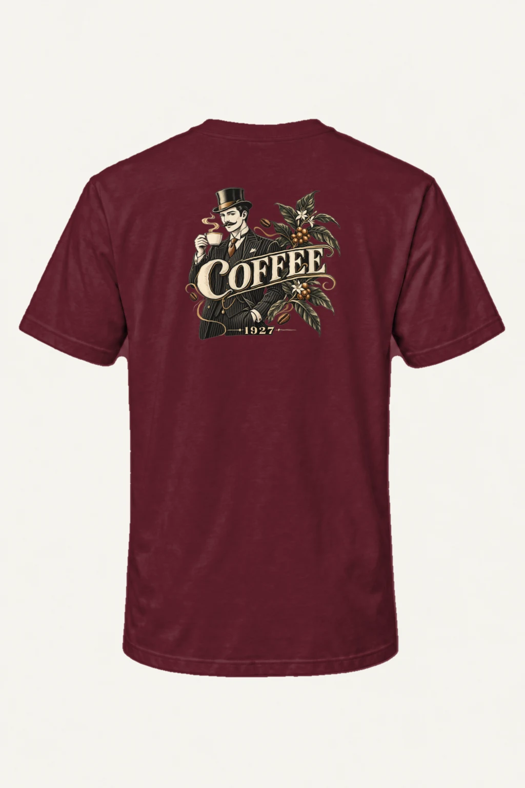 "Coffee 1927" Heavyweight Unisex Crewneck T-shirt | Gildan 5000