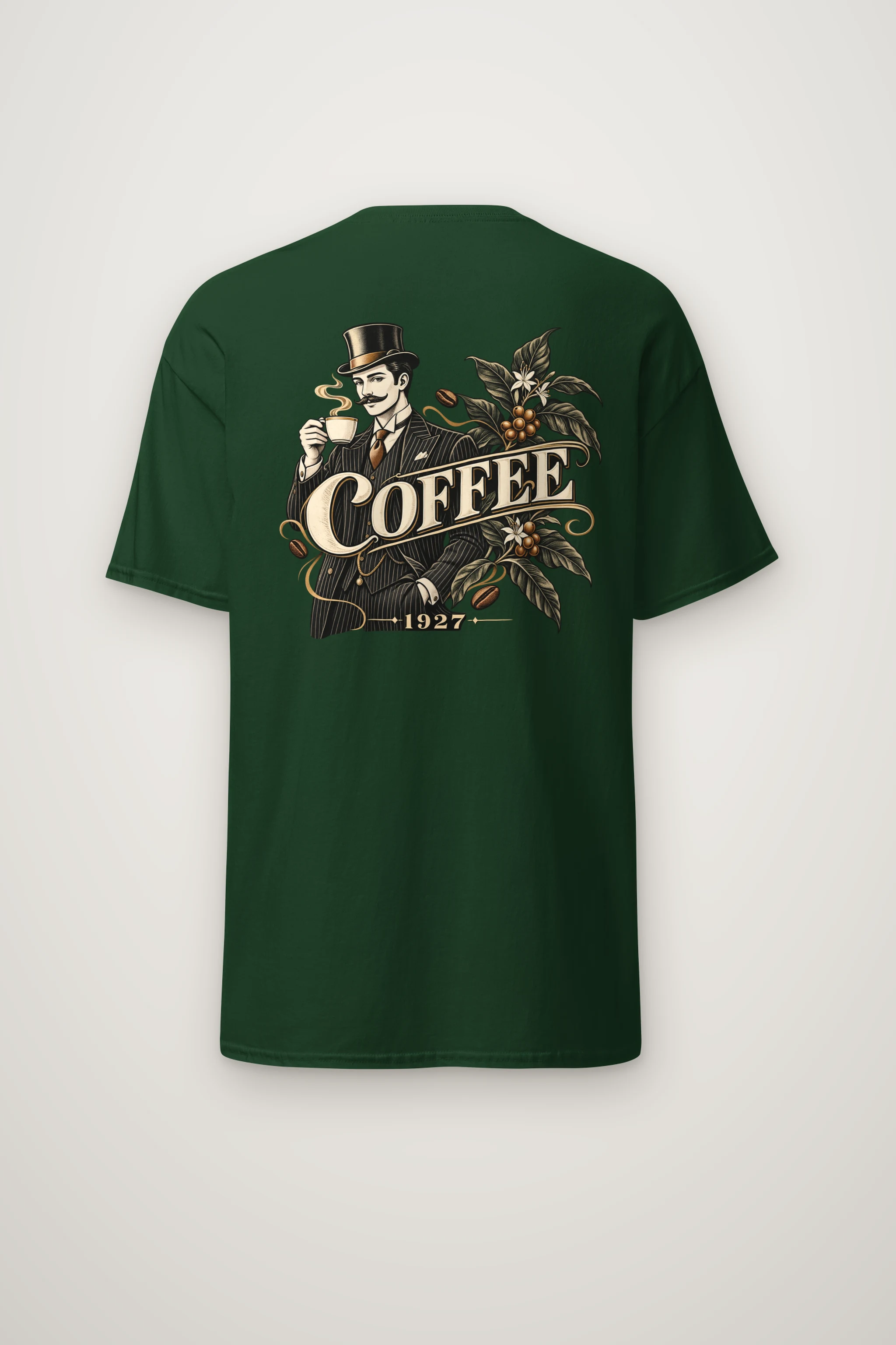 "Coffee 1927" Heavyweight Unisex Crewneck T-shirt