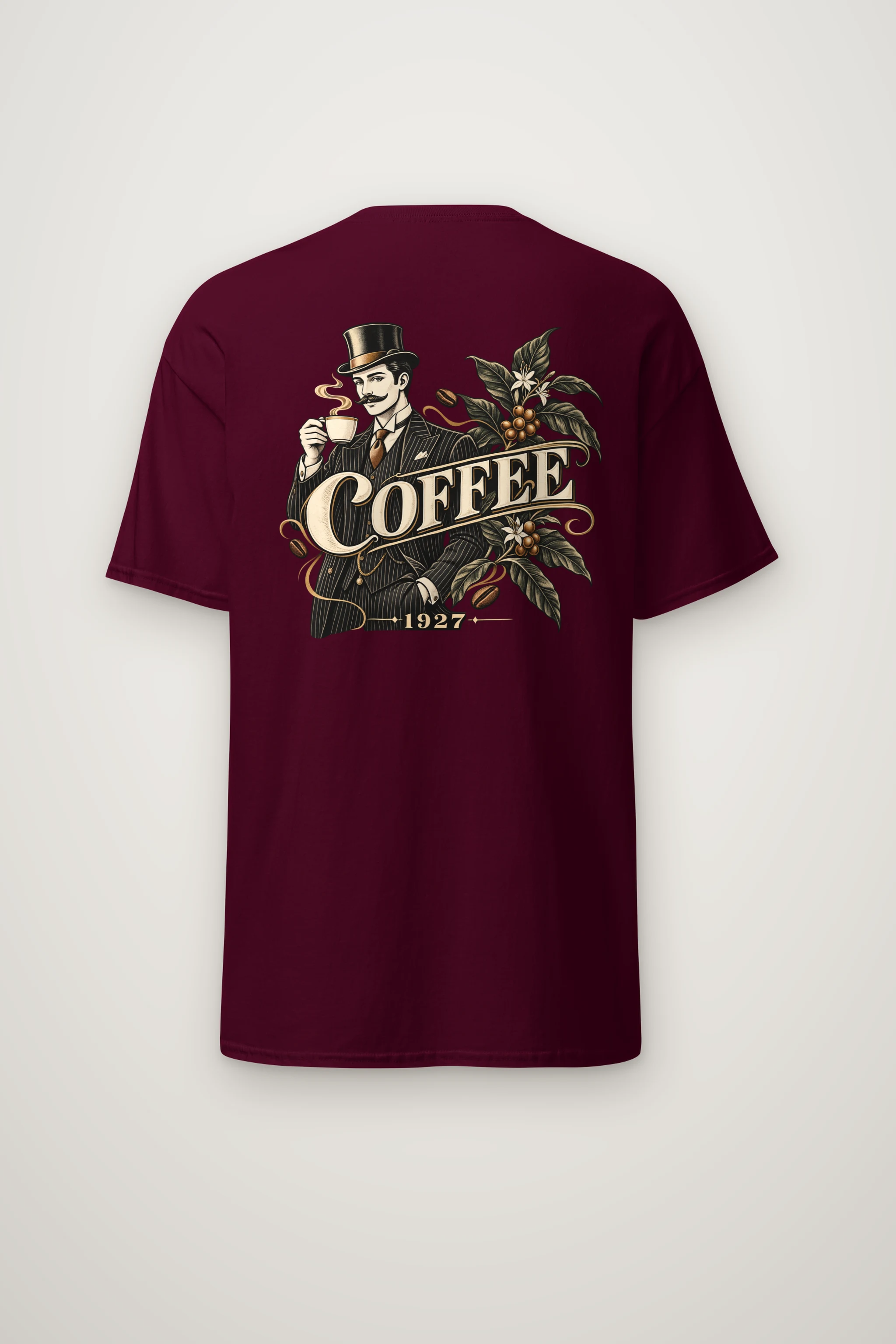 "Coffee 1927" Heavyweight Unisex Crewneck T-shirt