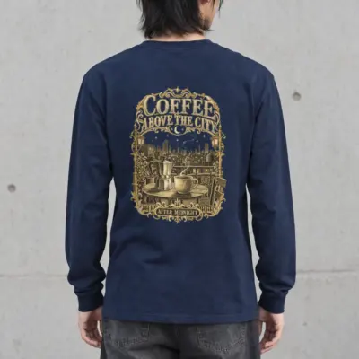 "Coffee Above the City" Unisex Longsleeve T-shirt
