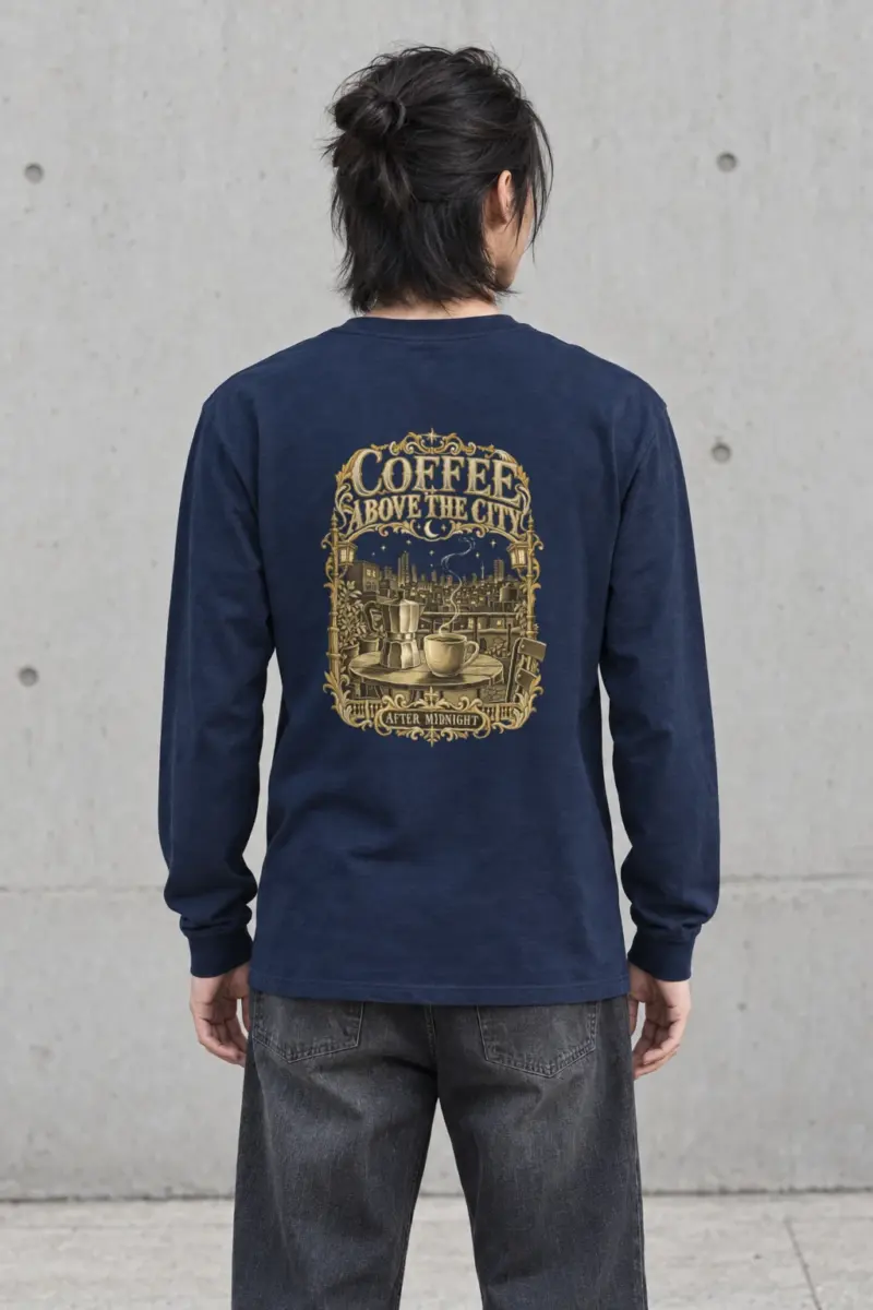 "Coffee Above the City" Unisex Longsleeve T-shirt