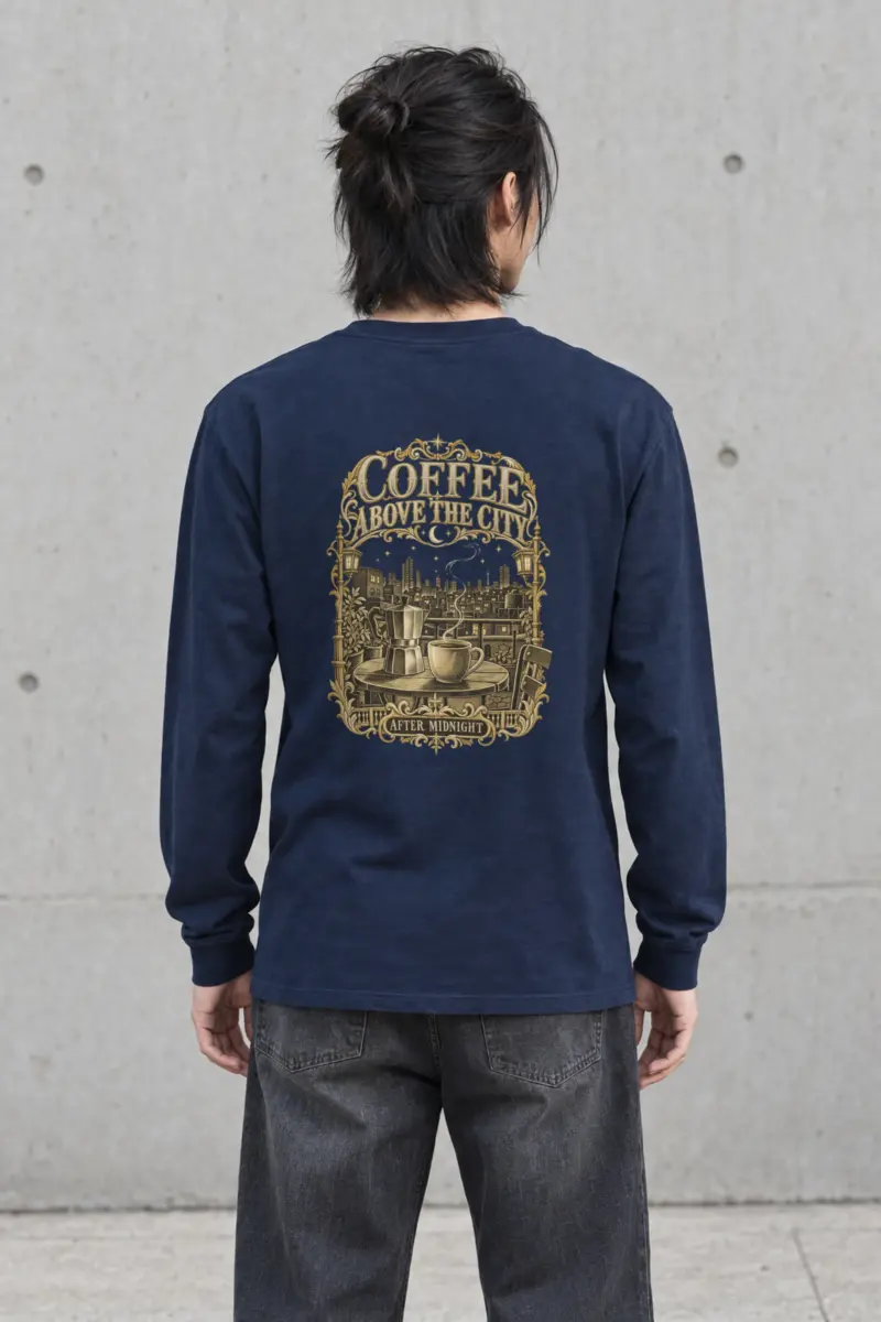"Coffee Above the City" Unisex Longsleeve T-shirt