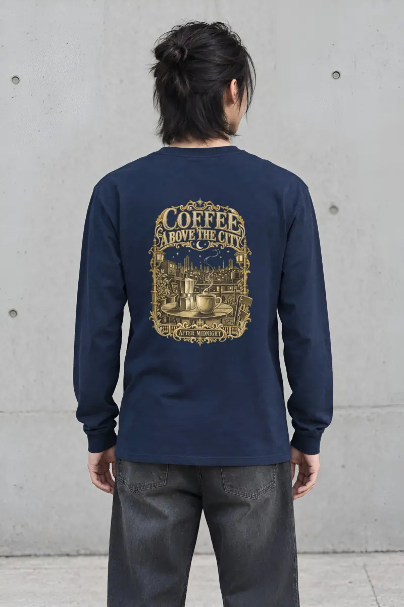 "Coffee Above the City" Unisex Longsleeve T-shirt