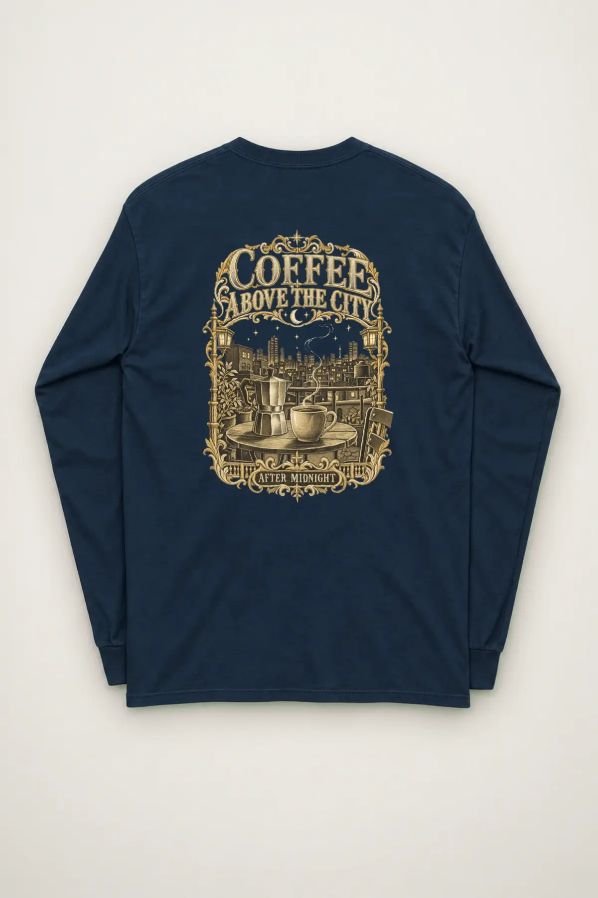 "Coffee Above the City" Unisex Longsleeve T-shirt
