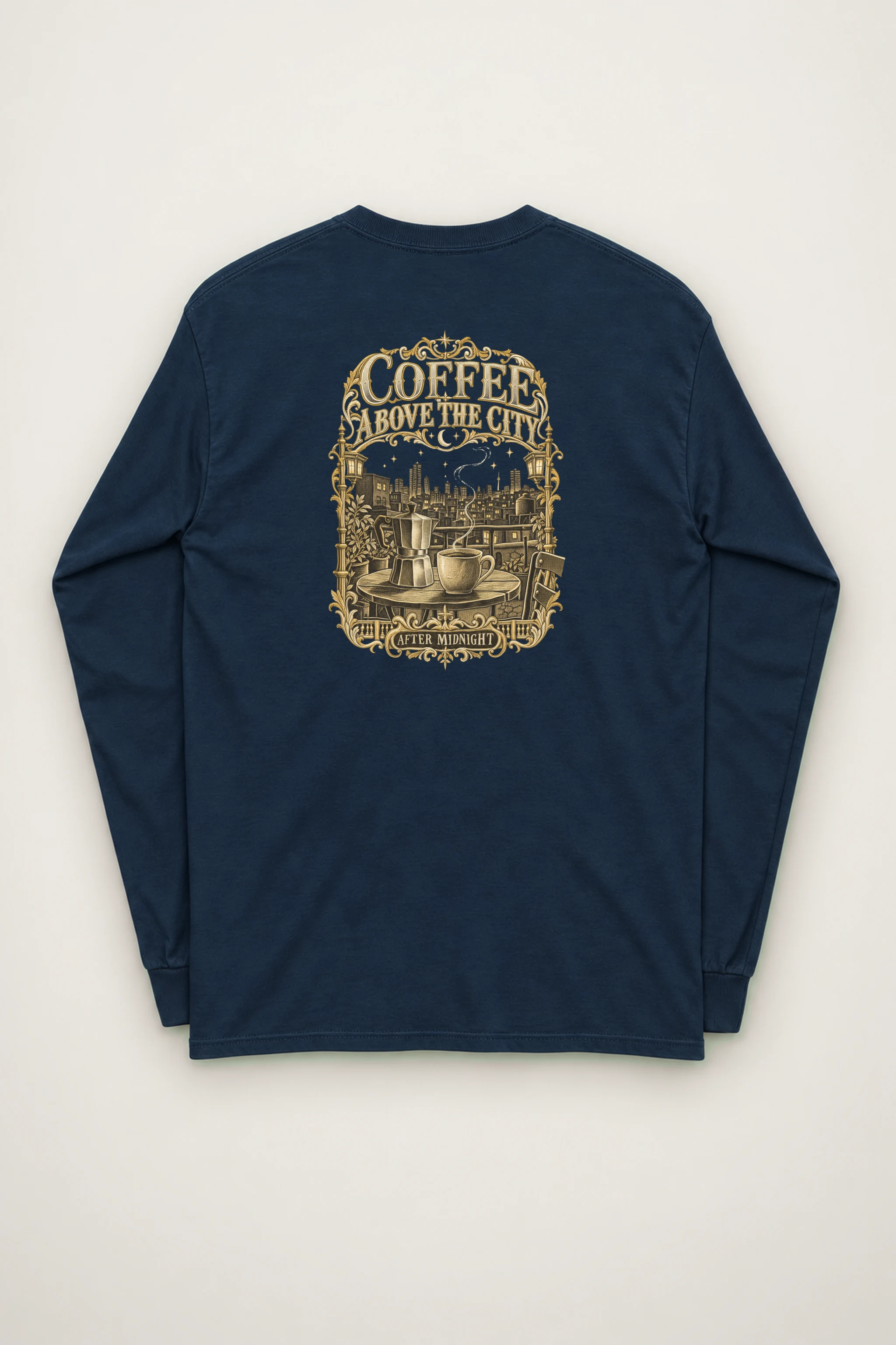 "Coffee Above the City" Unisex Longsleeve T-shirt