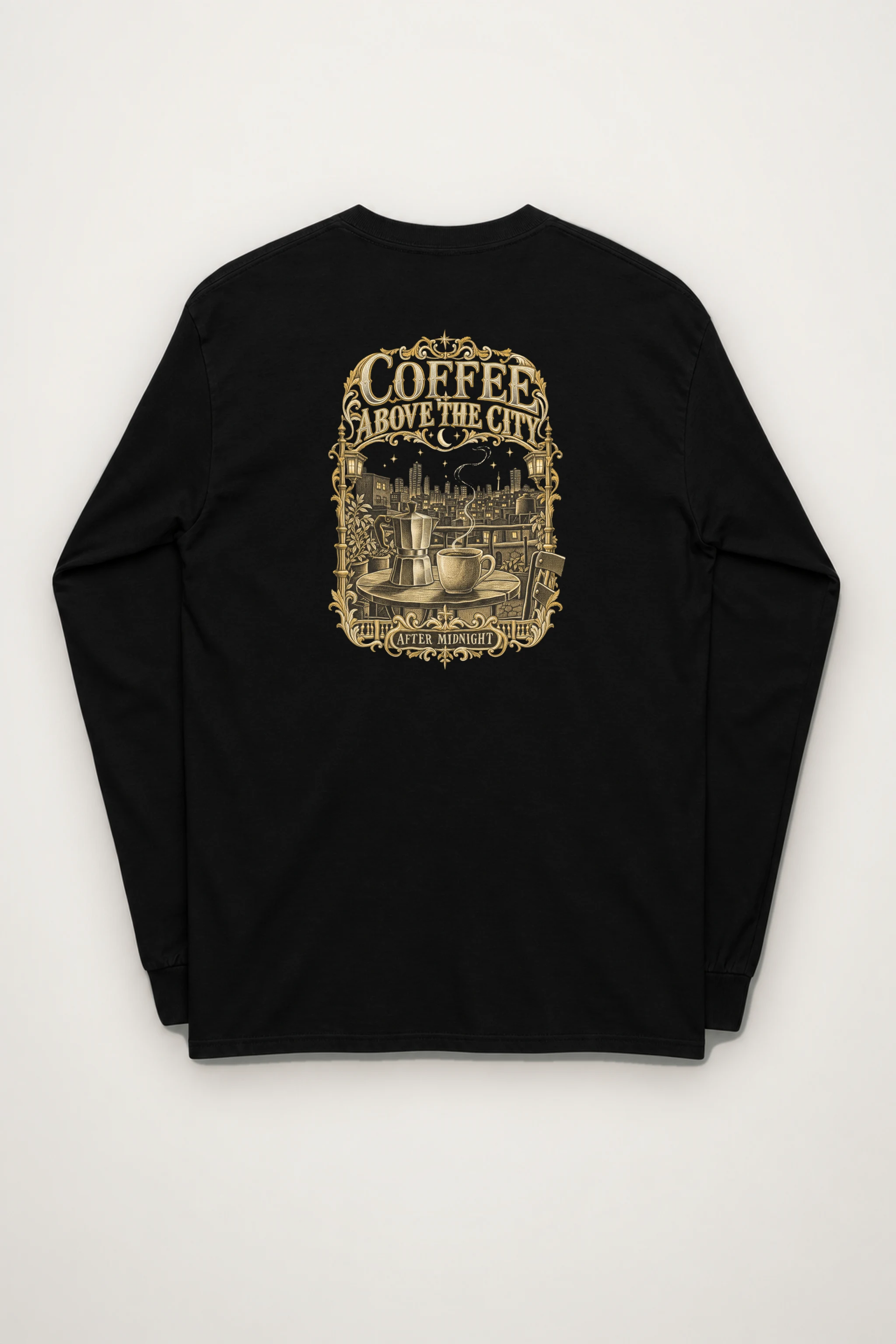 "Coffee Above the City" Unisex Longsleeve T-shirt