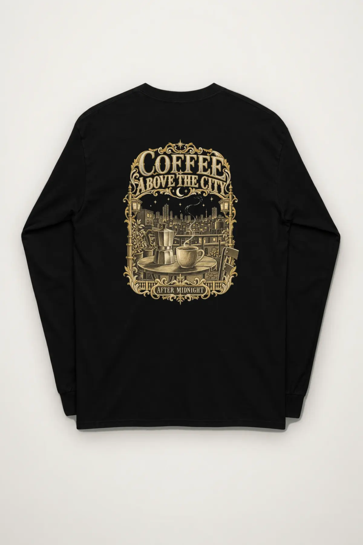 "Coffee Above the City" Unisex Longsleeve T-shirt
