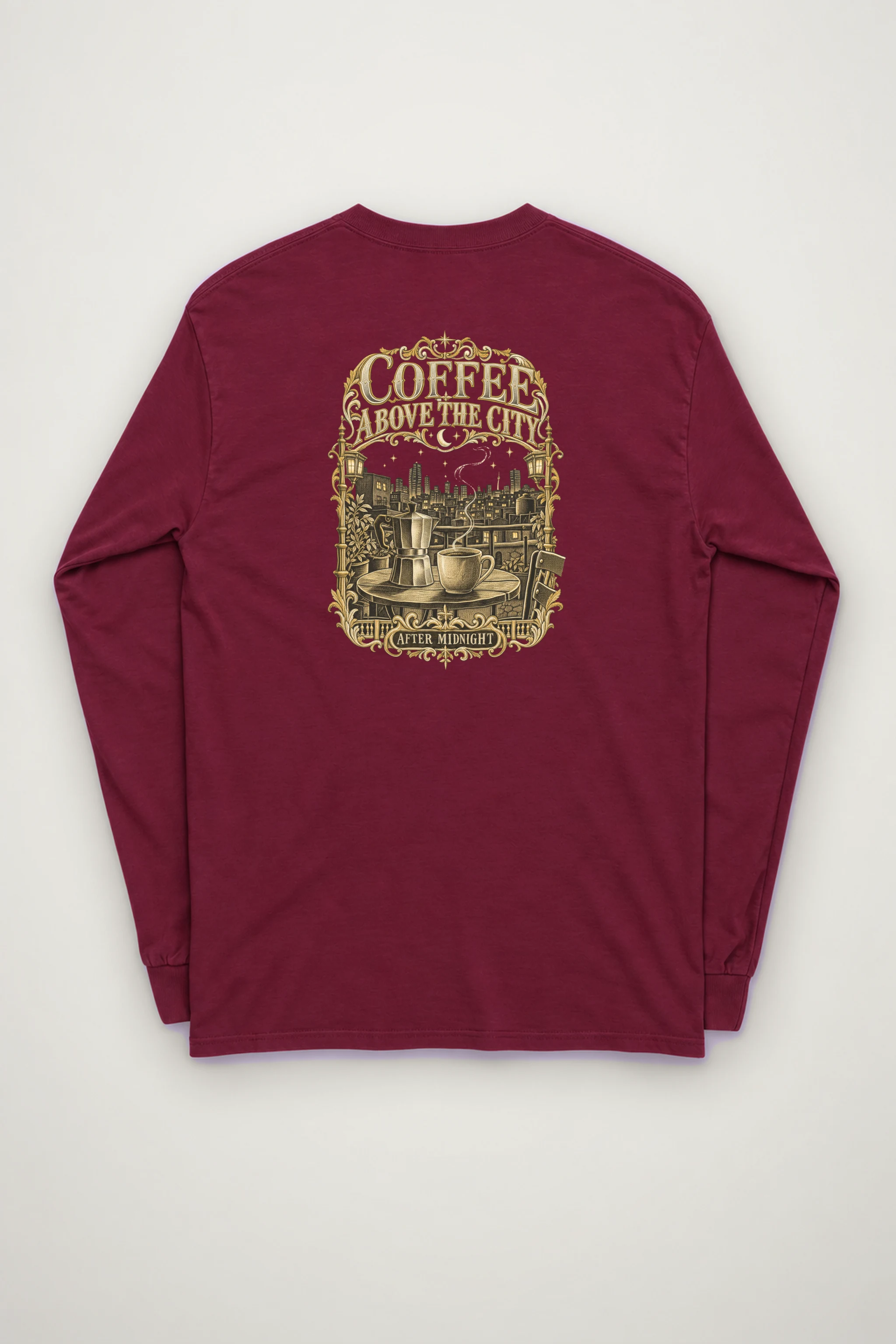"Coffee Above the City" Unisex Longsleeve T-shirt