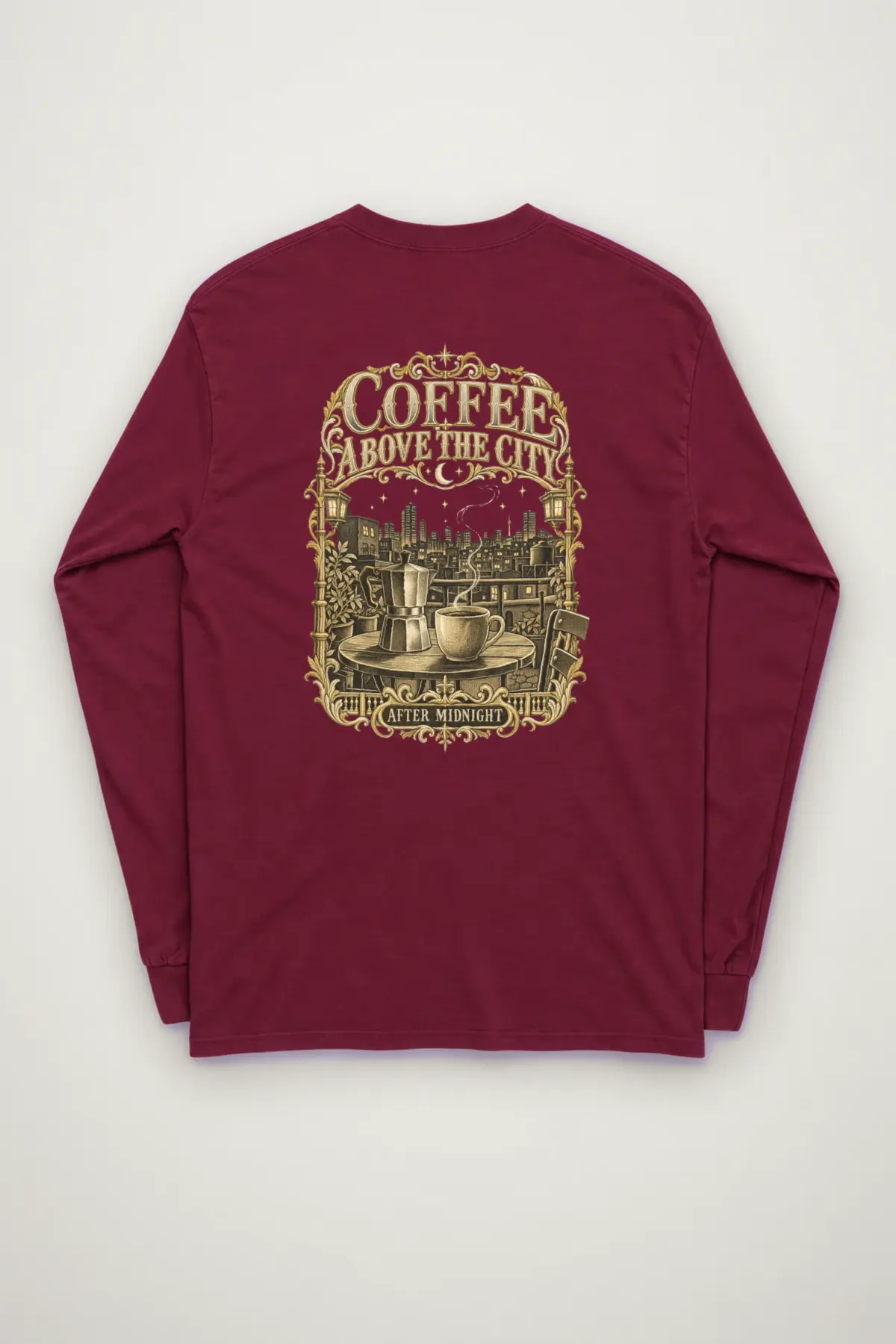 "Coffee Above the City" Unisex Longsleeve T-shirt