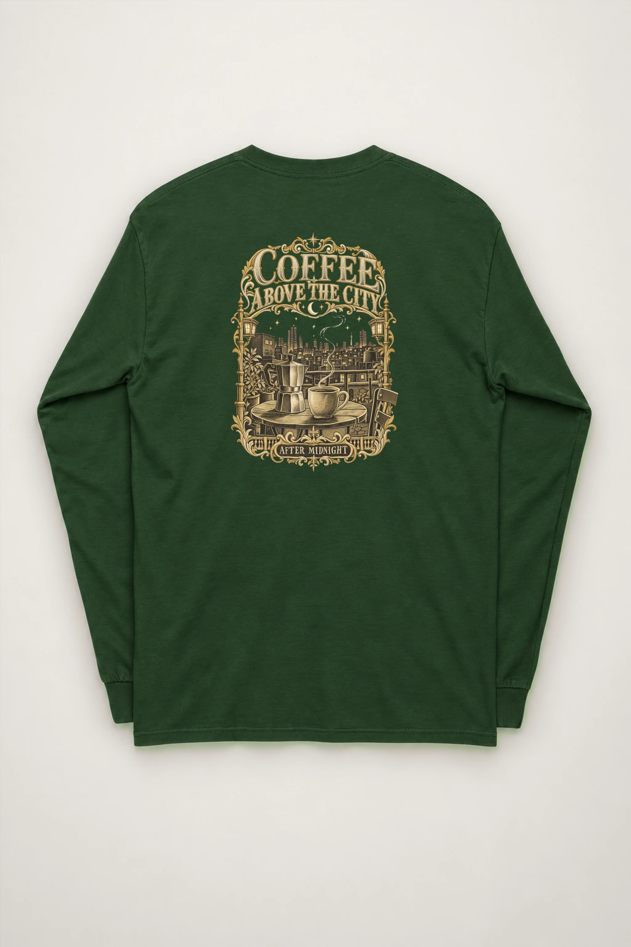 "Coffee Above the City" Unisex Longsleeve T-shirt