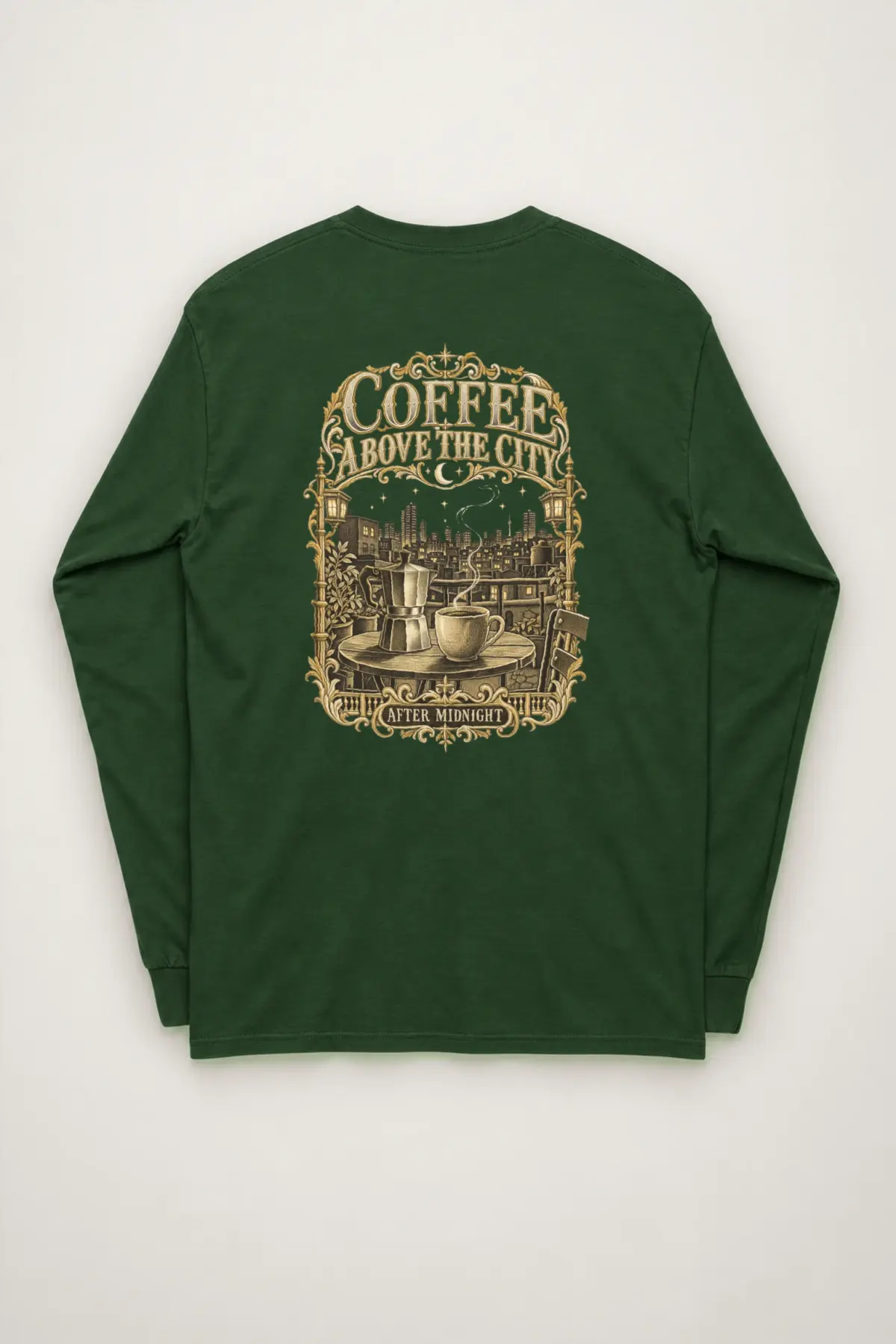 "Coffee Above the City" Unisex Longsleeve T-shirt