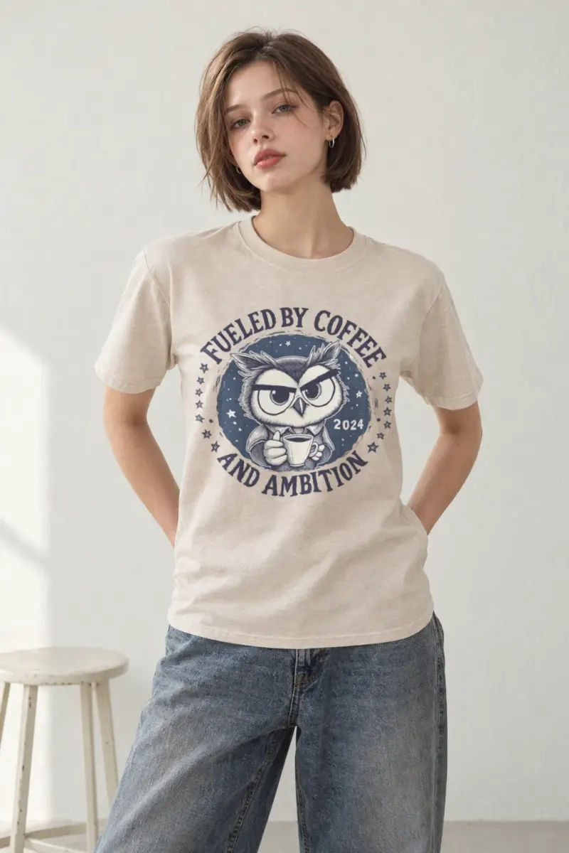 "Coffee And Ambition" Heavyweight Unisex Crewneck T-shirt