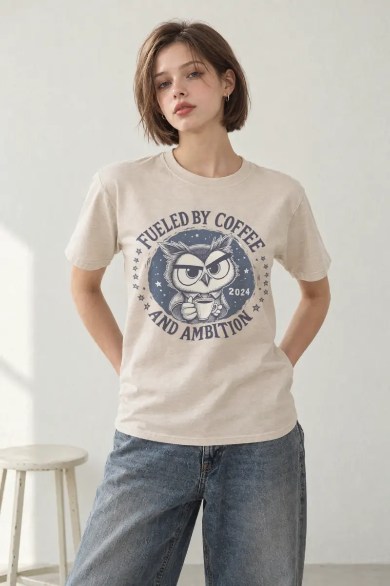 "Coffee And Ambition" Heavyweight Unisex Crewneck T-shirt