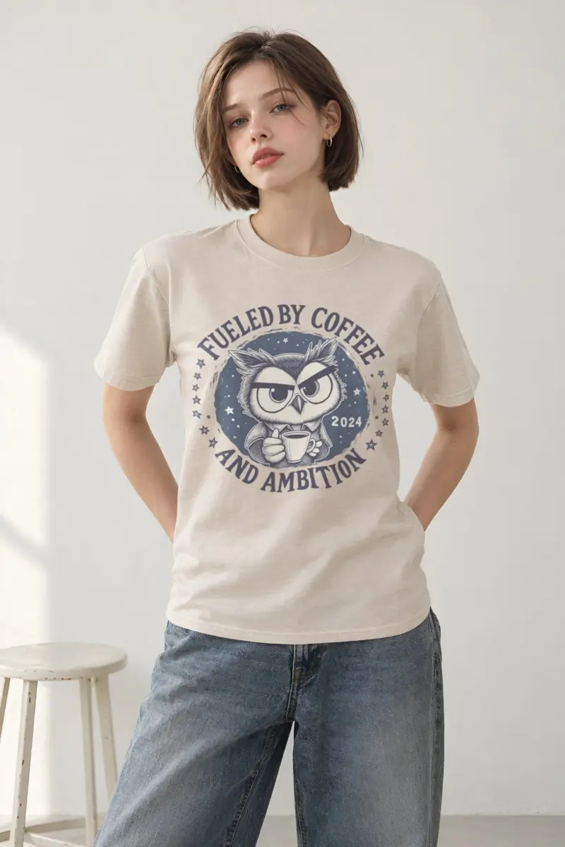 "Coffee And Ambition" Heavyweight Unisex Crewneck T-shirt