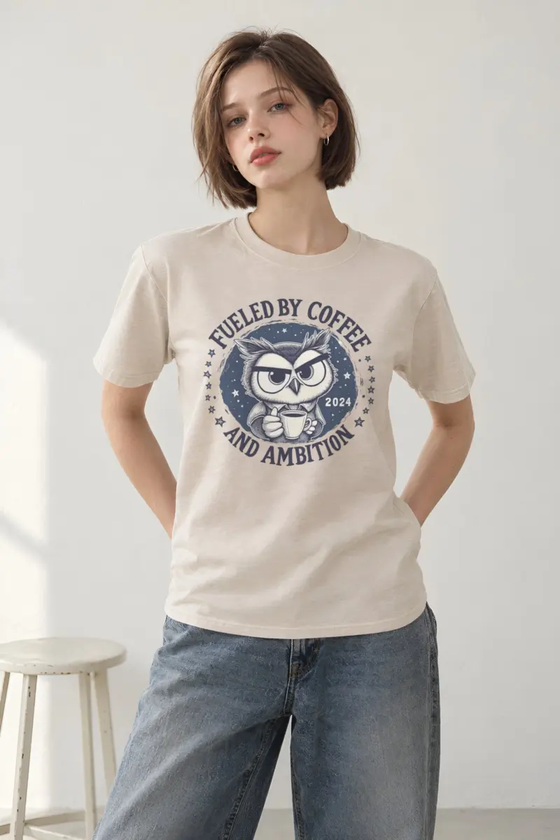 "Coffee And Ambition" Heavyweight Unisex Crewneck T-shirt