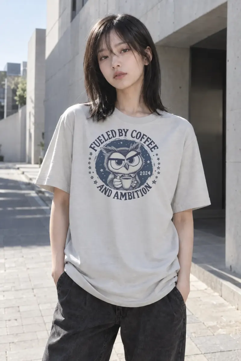 “Coffee And Ambition” Heavyweight Unisex Crewneck T-shirt | Gildan 5000