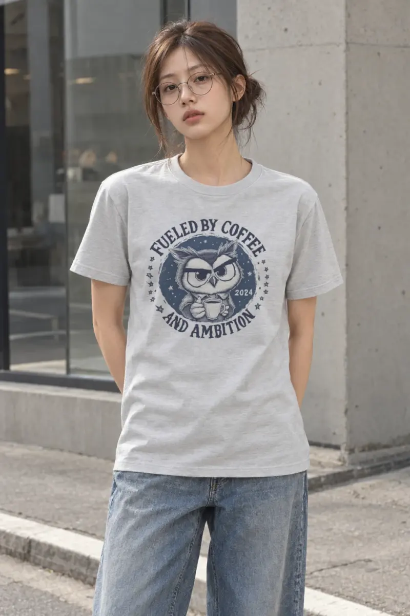 "Coffee And Ambition" Heavyweight Unisex Crewneck T-shirt | Gildan 5000