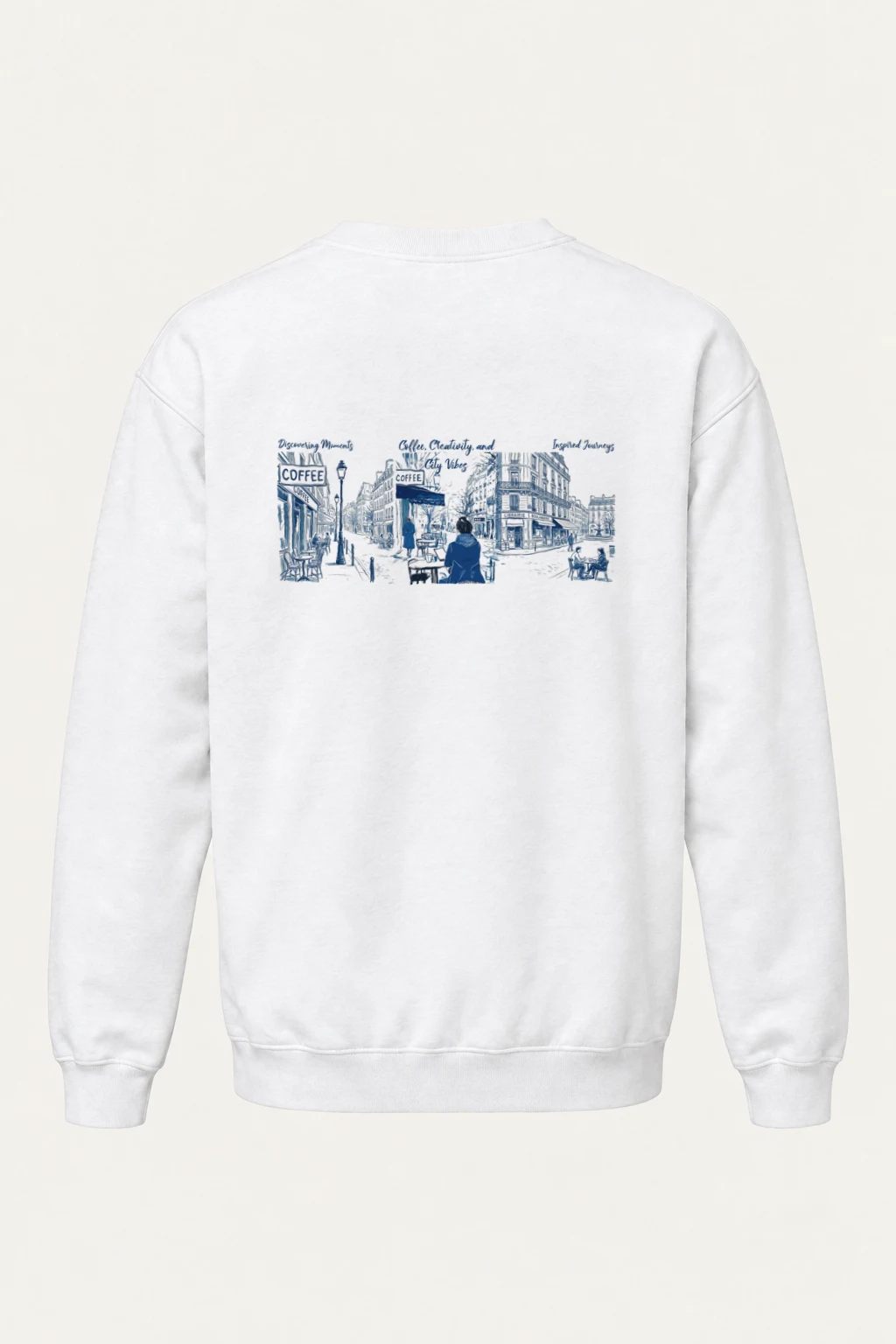 "Coffee And City Vibes" Heavy Blend Unisex Crewneck Sweatshirt | Gildan 18000