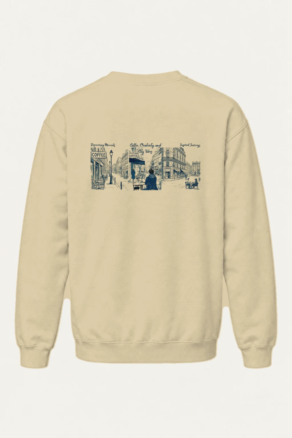 "Coffee And City Vibes" Heavy Blend Unisex Crewneck Sweatshirt | Gildan 18000