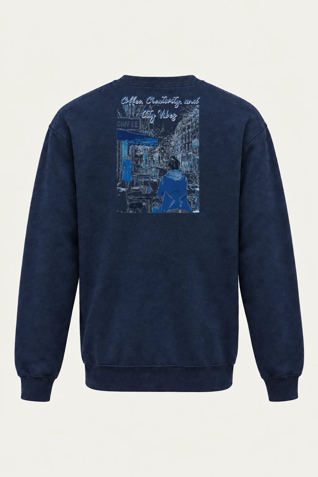 "Coffee And City Vibes" Heavy Blend Unisex Crewneck Sweatshirt | Gildan 18000