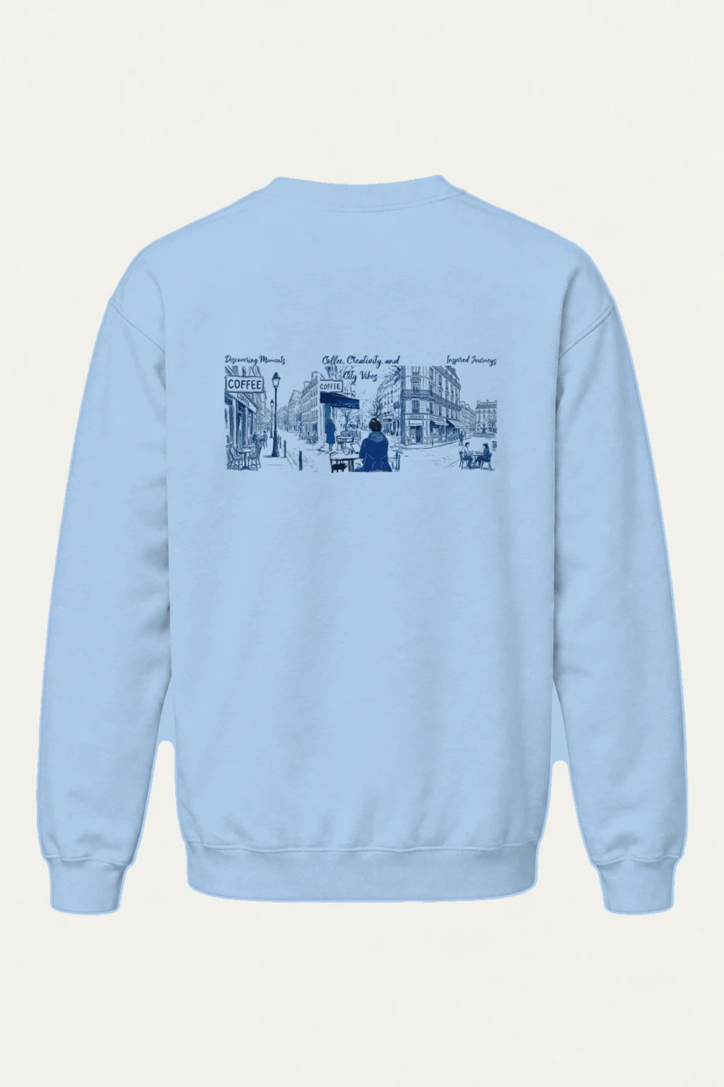"Coffee And City Vibes" Heavy Blend Unisex Crewneck Sweatshirt | Gildan 18000