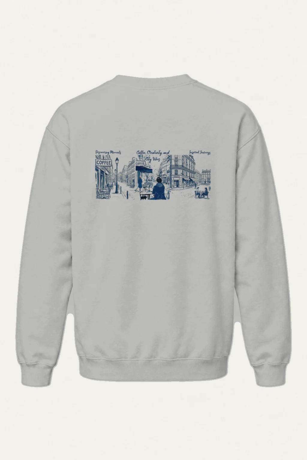 "Coffee And City Vibes" Heavy Blend Unisex Crewneck Sweatshirt | Gildan 18000