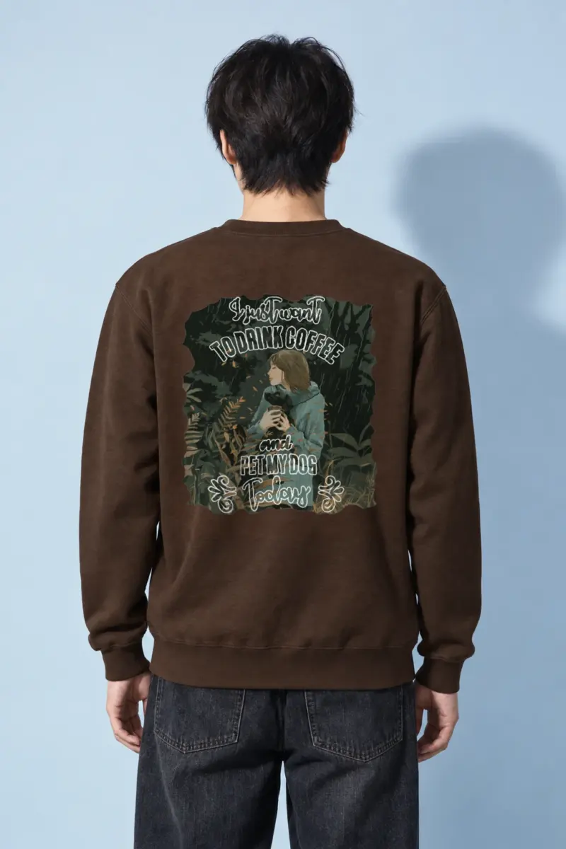"Coffee And Dog" Heavy Blend Unisex Crewneck Sweatshirt | Gildan 18000