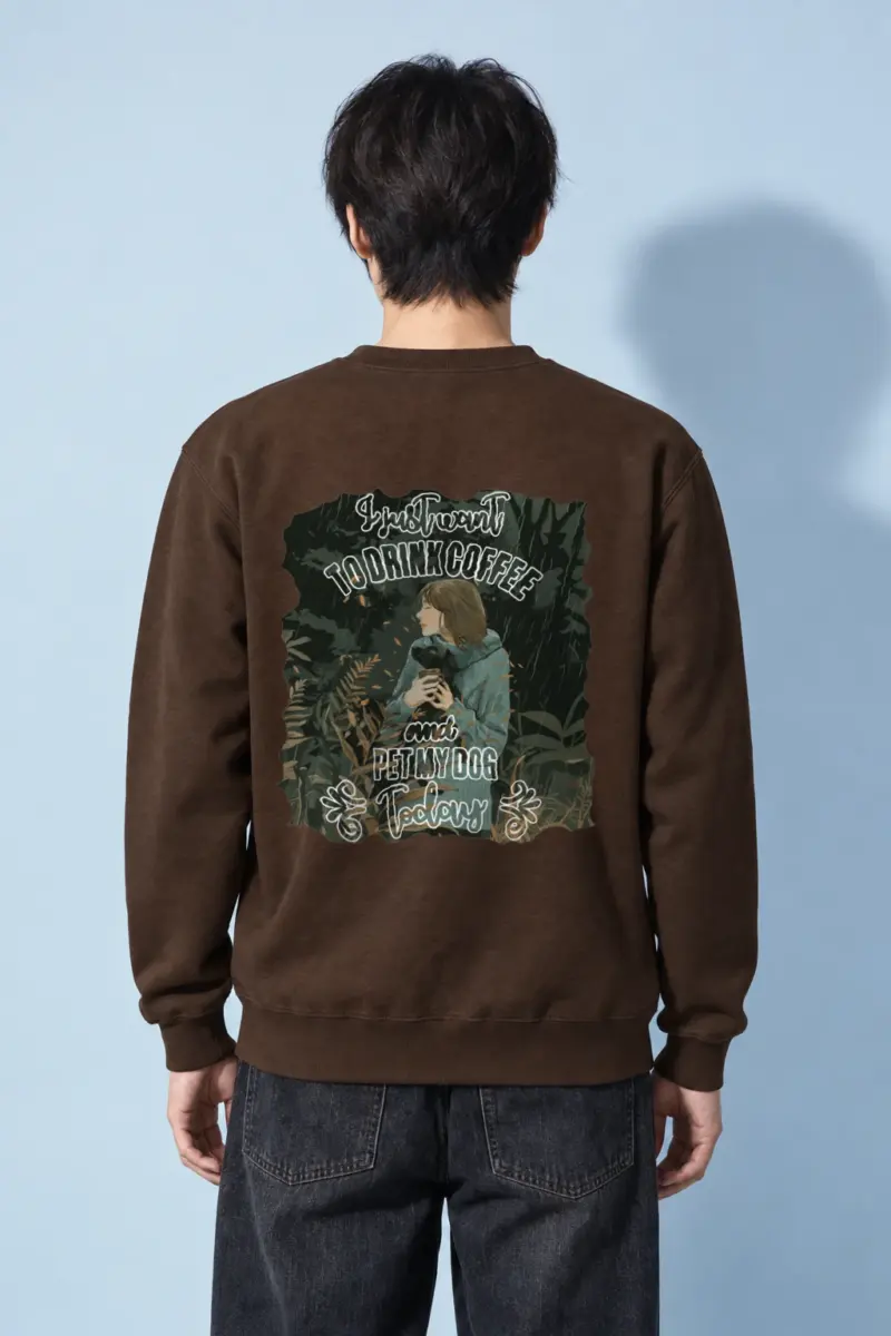 "Coffee And Dog" Heavy Blend Unisex Crewneck Sweatshirt