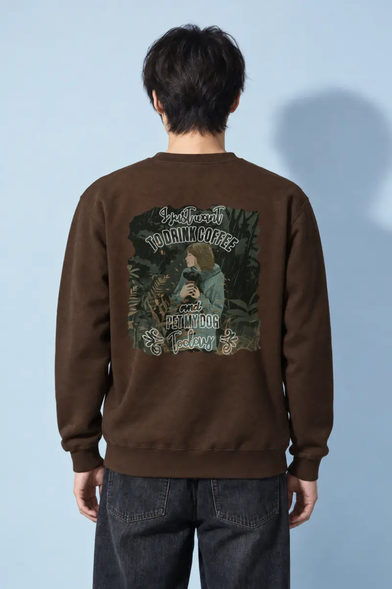 "Coffee And Dog" Heavy Blend Unisex Crewneck Sweatshirt