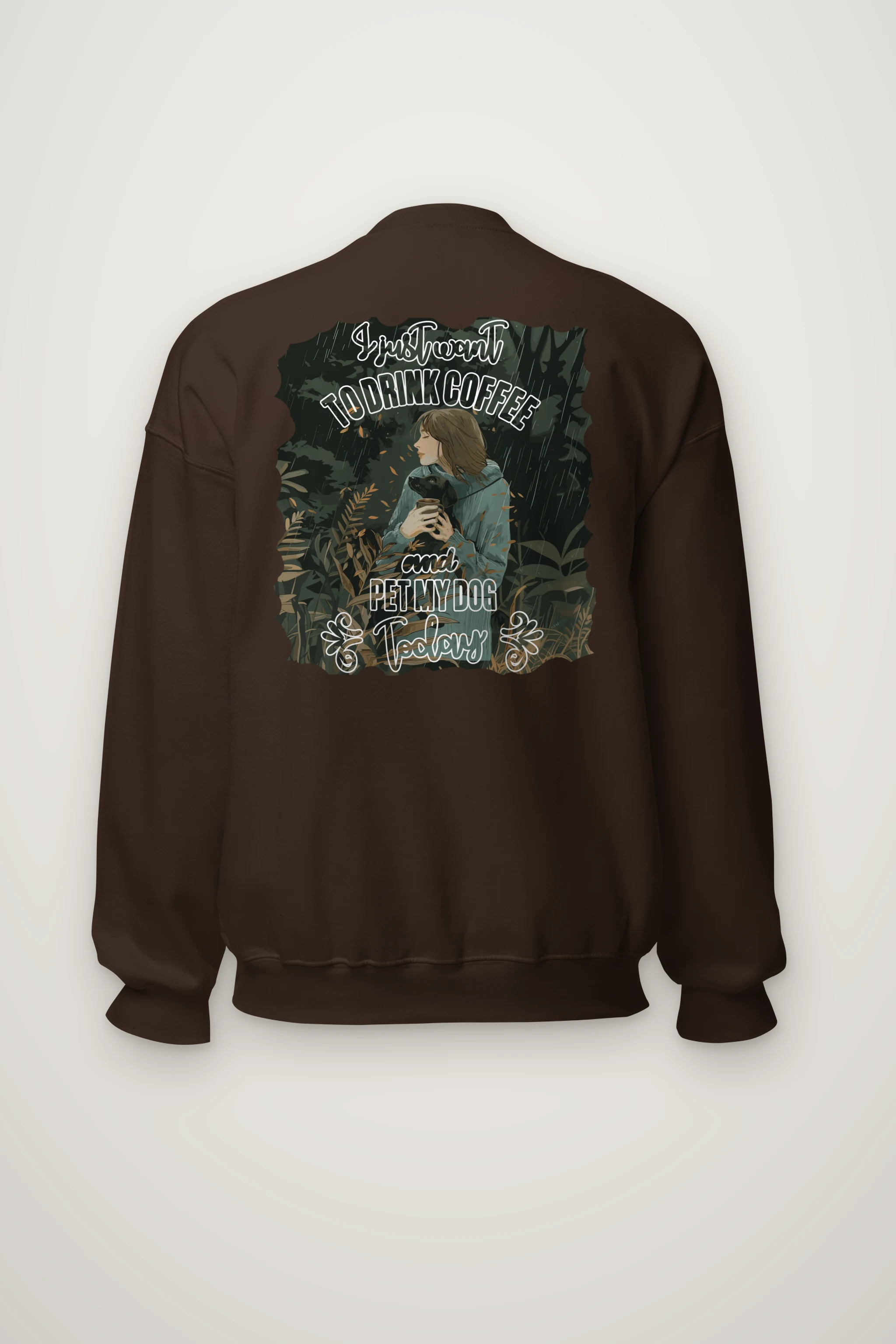"Coffee And Dog" Heavy Blend Unisex Crewneck Sweatshirt