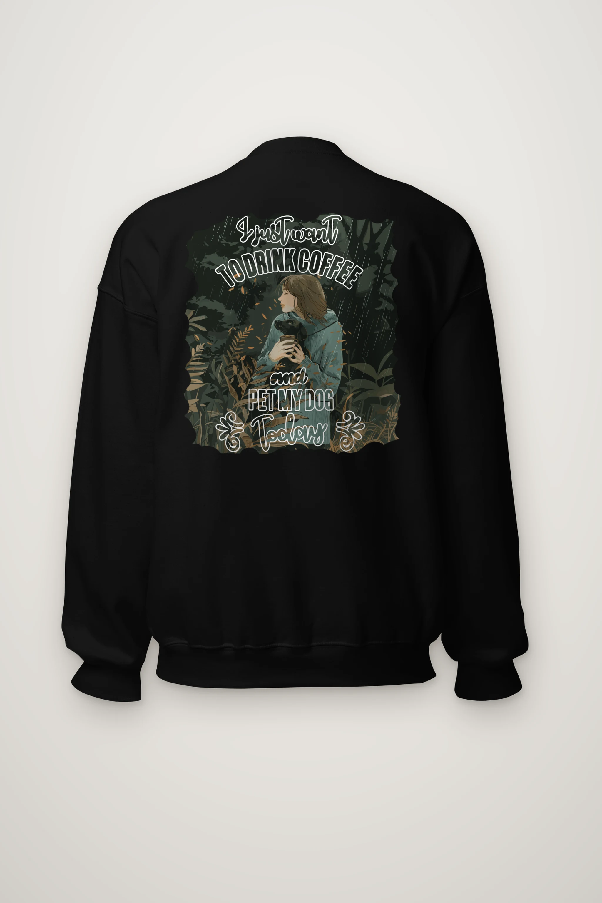 "Coffee And Dog" Heavy Blend Unisex Crewneck Sweatshirt