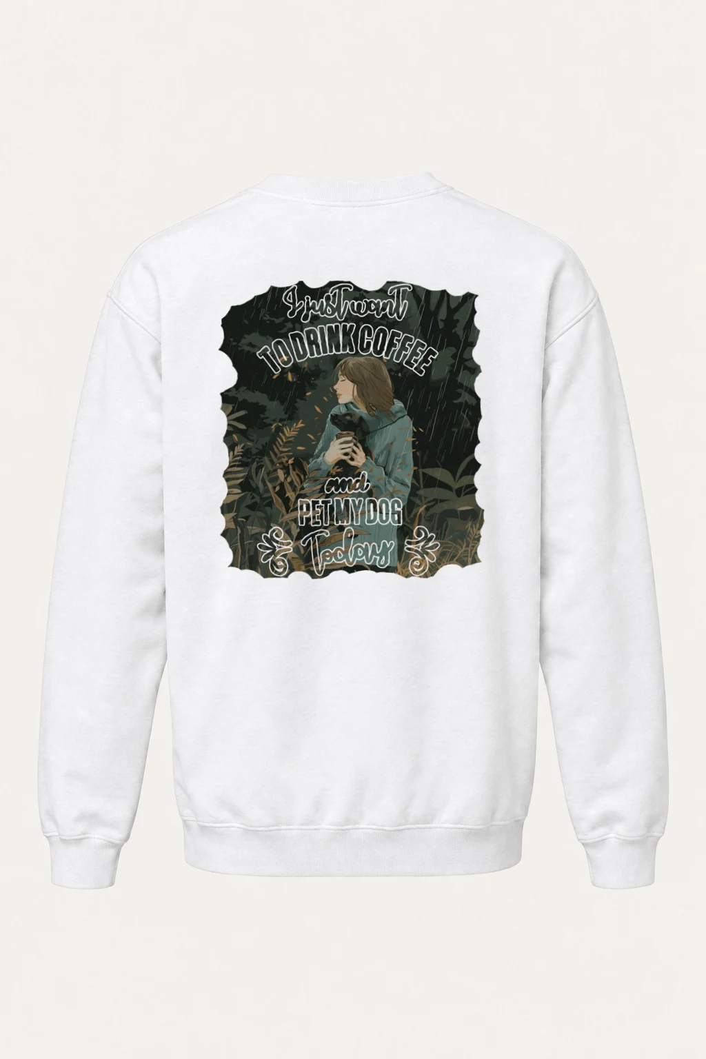 "Coffee And Dog" Heavy Blend Unisex Crewneck Sweatshirt | Gildan 18000