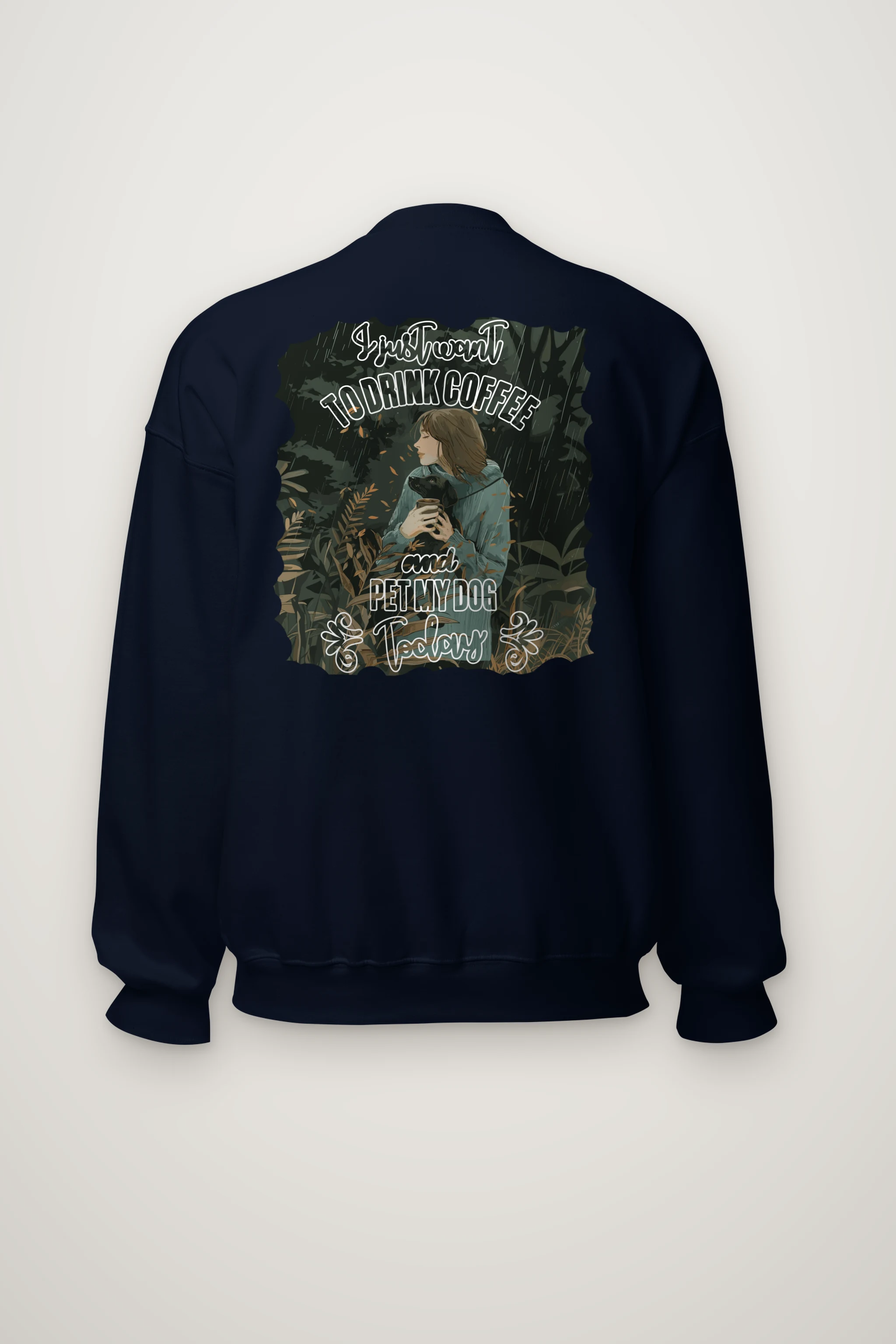 "Coffee And Dog" Heavy Blend Unisex Crewneck Sweatshirt