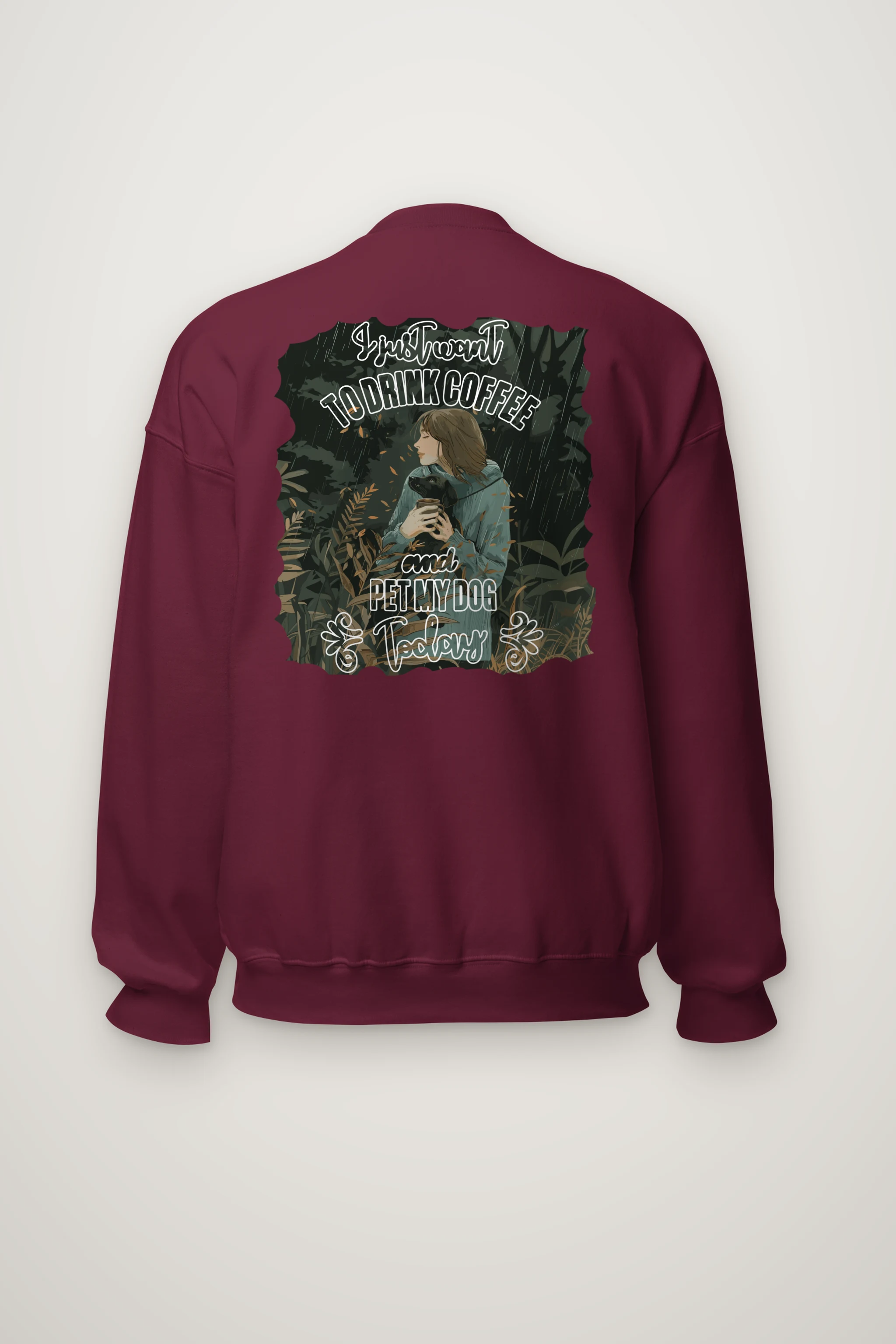"Coffee And Dog" Heavy Blend Unisex Crewneck Sweatshirt