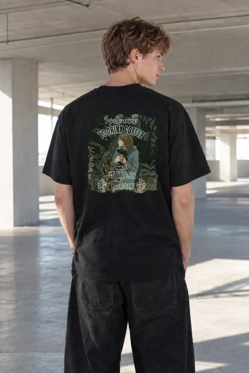 "Coffee And Pets" Heavyweight Unisex Crewneck T-shirt | Gildan 5000