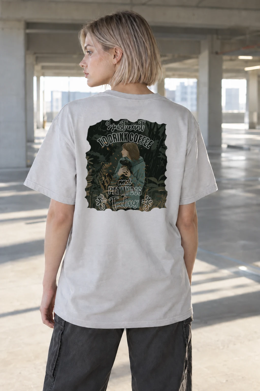 "Coffee And Pets" Heavyweight Unisex Crewneck T-shirt | Gildan 5000