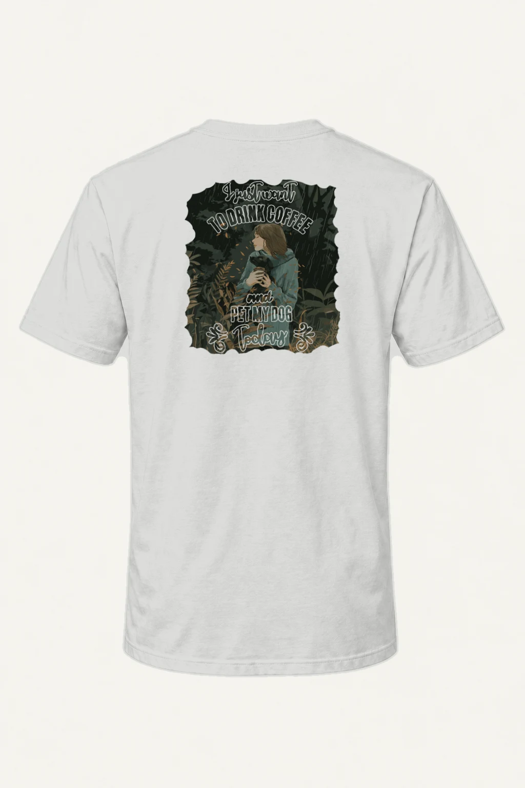 "Coffee And Pets" Heavyweight Unisex Crewneck T-shirt | Gildan 5000