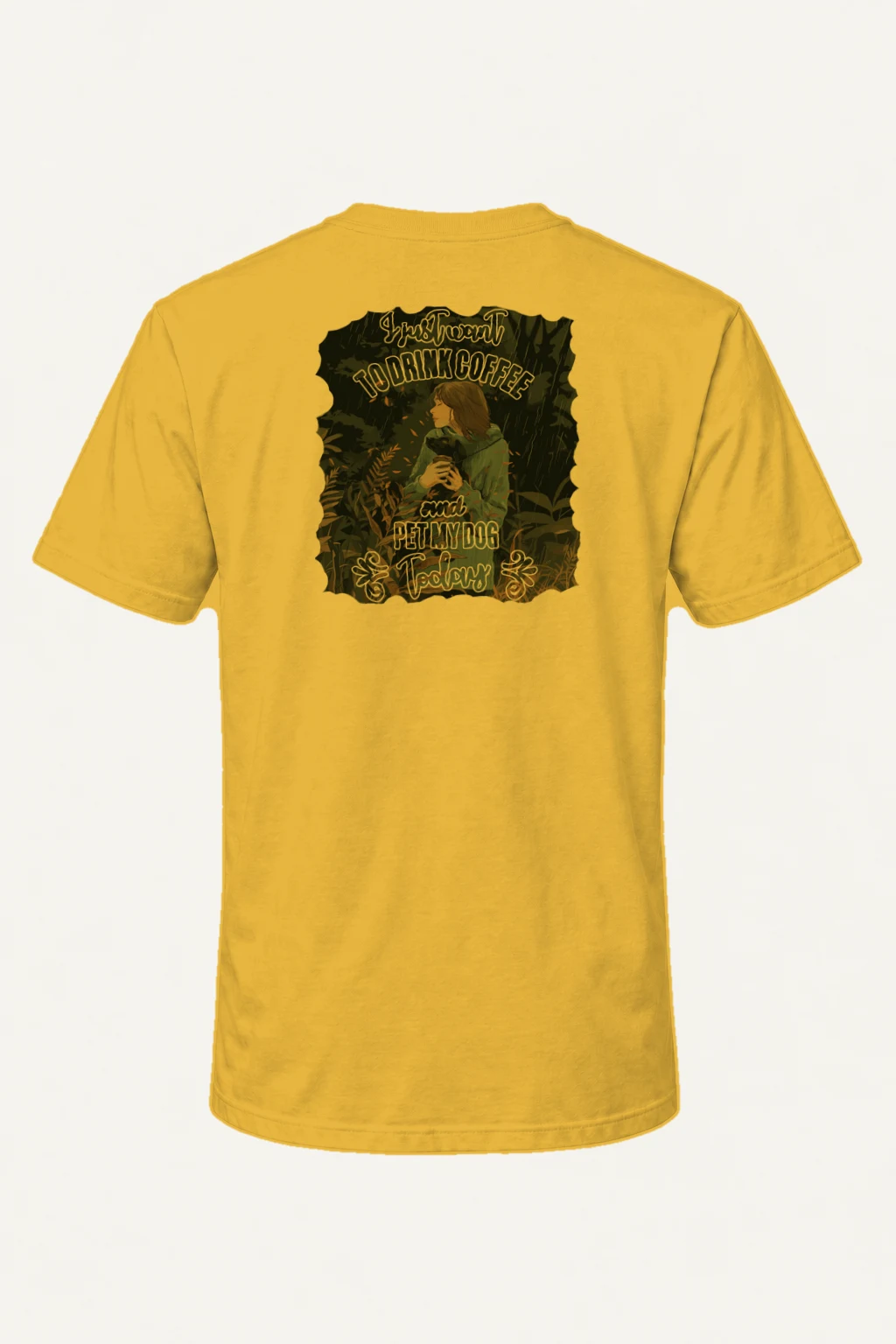 "Coffee And Pets" Heavyweight Unisex Crewneck T-shirt | Gildan 5000